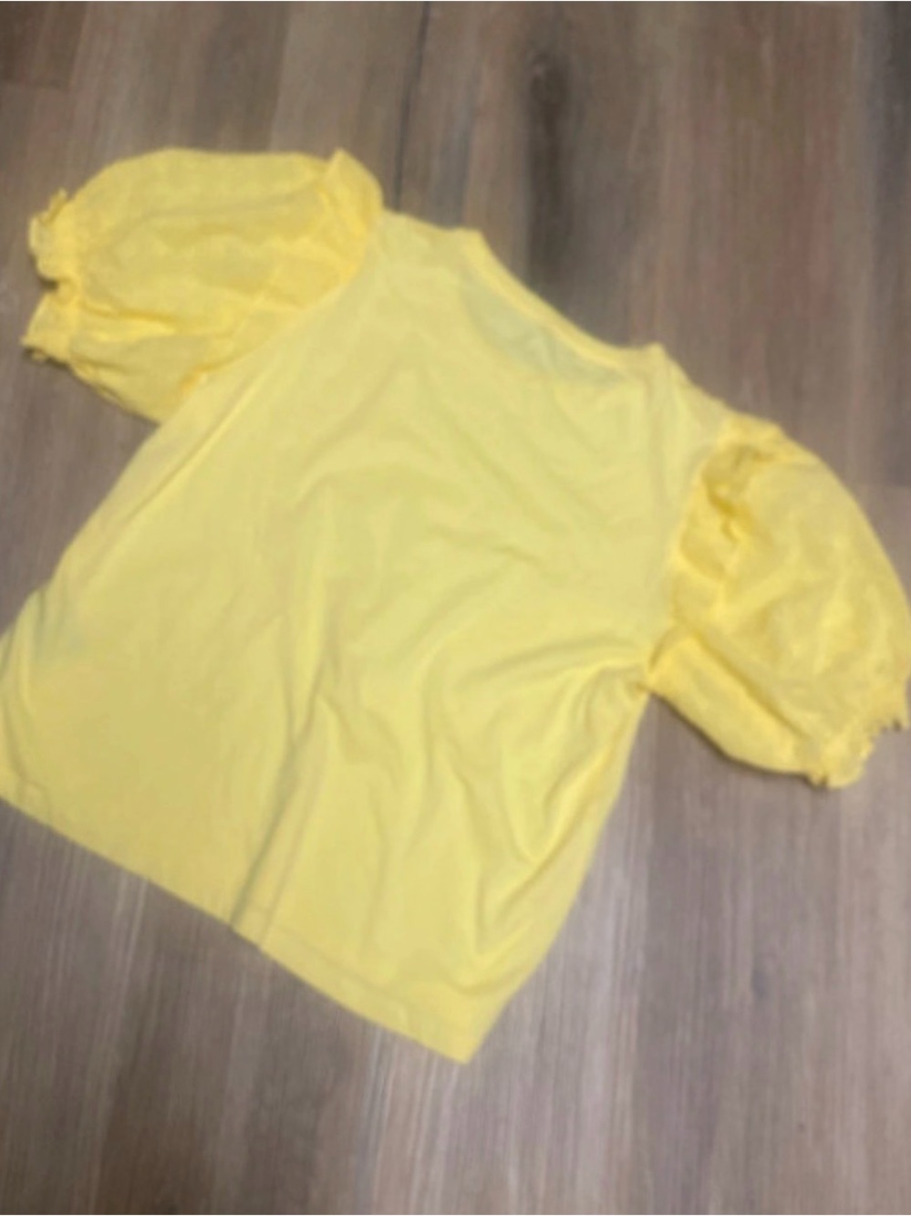 Womens Tommy Hilfiger Yellow Puff Sleeve Top - Casual Cute Tee XL NWOT - Picture 6 of 7